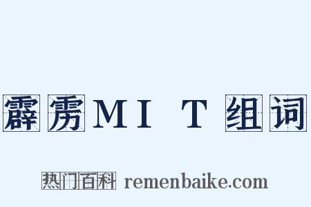 霹雳MIT组词是什么意思的图片